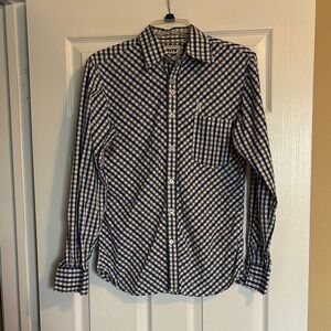 Levi’s men’s white and blue long sleeve button down shirt size small